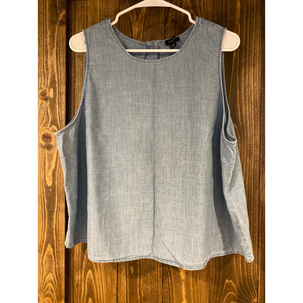 J Crew Denim Crop Tank